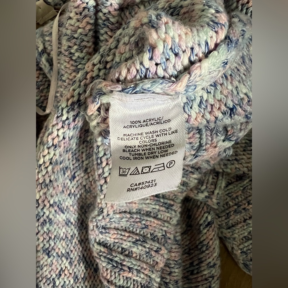 LOFT Oversized Confetti Wrap Cardigan Sweater EUC - Picture 8 of 8